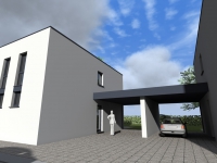 Vue 3D du projet : Habitat groupe à Lontzen Vue 3D du projet : Habitat groupe à Lontzen