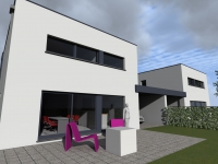 Vue 3D du projet : Habitat groupe à Lontzen