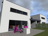 Vue 3D du projet : Habitat groupe à Lontzen Vue 3D du projet : Habitat groupe à Lontzen