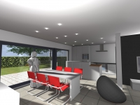 Vue 3D du projet : Habitat groupe à Lontzen