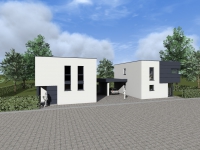 Vue 3D du projet : Habitat groupe à Lontzen Vue 3D du projet : Habitat groupe à Lontzen